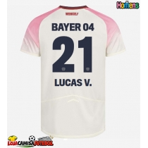 Camisa de Futebol Bayer Leverkusen Lucas Vazquez #21 Equipamento Secundário 2025-26 Manga Curta